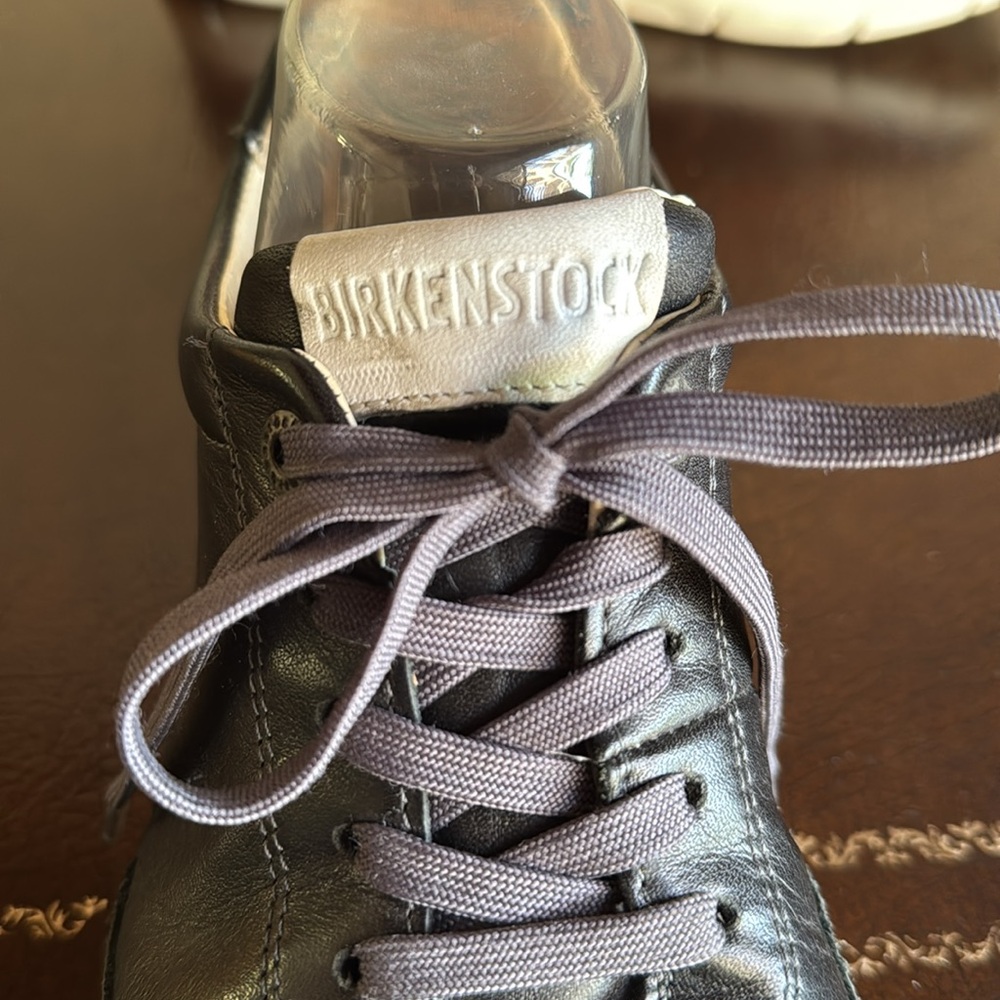 Birkenstock Black Leather Sneakers Size 40 - Picture 4 of 12